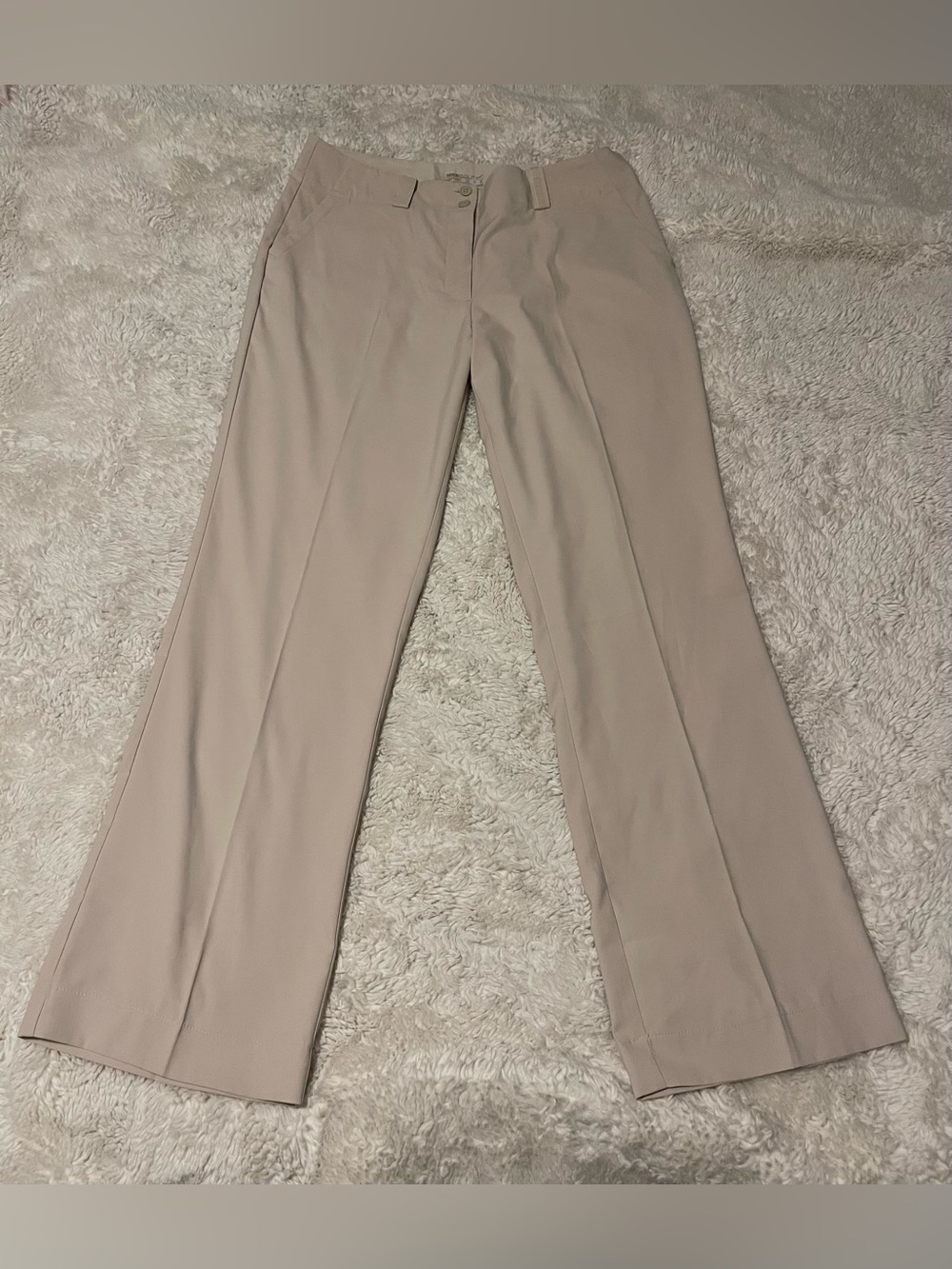 Nike Golf Women's Size 12 Dri-FIT Slacks Trousers Beige Khaki 34x31